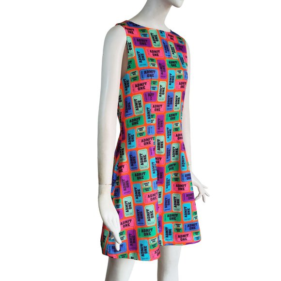 HAYLEY ELSAESSER Carnival Ride Admit One Fit n Flare A Line Dress Sz L NWT $240 - Picture 3 of 7